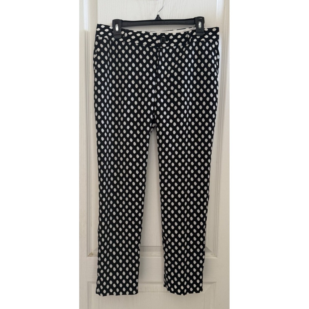 Banana Republic Black White Polka Dot Ankle Pants Size 6‎ Career Office Formal